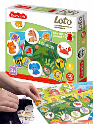 Лото Кто где живет? Baby Toys с деревянными фишками