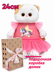 Кошечка Ли-Ли 24см в платье с лошадкой, короб-дом