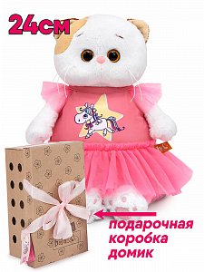 Кошечка Ли-Ли 24см в платье с лошадкой, короб-дом