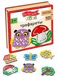 Трафареты из дерева для рисования, 10 шт