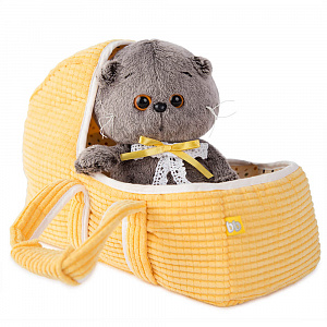 Кот Басик 20см baby в люльке, без упаковки