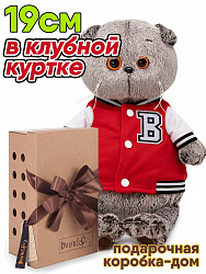 Кот Басик 19см в клубной куртке, короб-дом