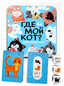 Настольная игра Пластиковые кубики Где мой кот
