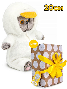 Кот Басик 20см baby в комбинезоне "Гусик", короб