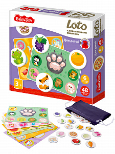 Лото Для детей Baby Toys с деревянными фишками